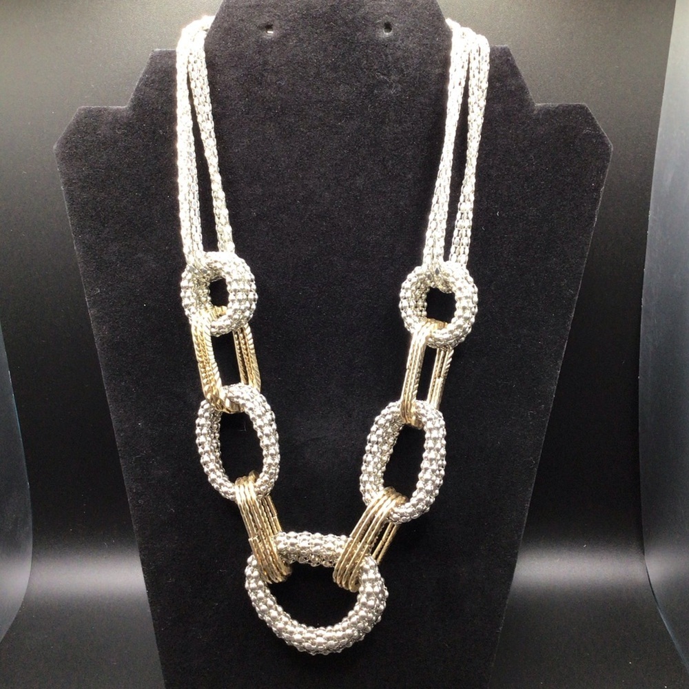 🚨 Silver and Gold Chain Link Necklace